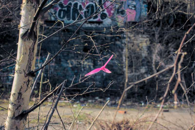 Drone propeller in the breeze